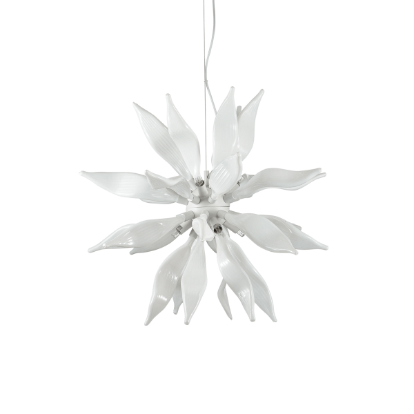 111957 Lampa wisząca leaves sp8 white Ideal Lux - Mega RABATY w koszyku %