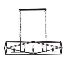 7335-5BK Chassis 5Lt Lampa wisząca - czarny Metal Searchlight