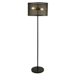 EU2832-2BK Fishnet 2Lt Lampa podłogowa - Matt czarny Metal Mesh Searchlight