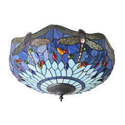 70722 Tiffany Dragonfly blue 2lt plafon Interiors1900 - MEGA rabaty w koszyku %