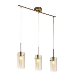 3303-3CP Duo III 3-Light Bronze Ceiling Bar Pendant Searchlight