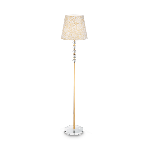 077765 Lampa stojąca queen pt1 gold Ideal Lux od ręki