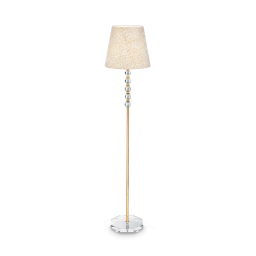 077765 Lampa stojąca queen pt1 gold Ideal Lux od ręki