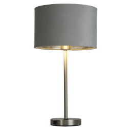 EU58911GY Finn Grey USB Table Lamp Searchlight