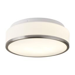 7039-28SS Cheese 2LT Flush - satyna srebrny & szkło Shade, IP44 Searchlight