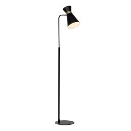 64458/86 Goldy lampa stojąca 1-płomień czarny mat / złoty