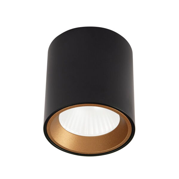 TUB C0211 Lampa sufitowa OKRĄGŁA CZARNA + PIERŚCIEŃ OZDOBNY ZŁOTY RC0155/C0156 GOLD Maxlight