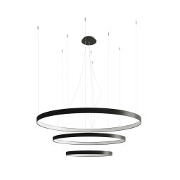 TH.177 Żyrandol RIO 3 55/78/110 czarny LED 4000K Thoro Lighting - Mega RABATY W KOSZYKU %