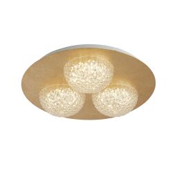 32511-3GO Celestia LED 3LT Flush -złoty with Clear Acrylic Searchlight