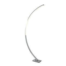 EU1070SS Colton LED Curved Lampa podłogowa - satyna srebrny & Opal Searchlight