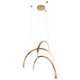 P0509 Lampa Wisząca Trio Arc Brushed Gold Maxlight 