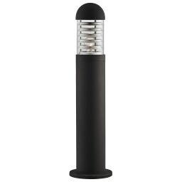 7900-600BK Bronx 60cm zewnętrzny Bollard- czarny Aluminium & Clear Diffuser Searchlight