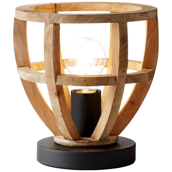 92808/66 Matrix Wood Lampa stołowa 20 cm antyczne drewno / czarny korund