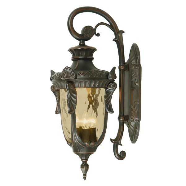 PH2-L-OB Philadelphia 3 Light Large Down Wall Lantern – stary brąz Elstead - Mega RABATY w koszyku %