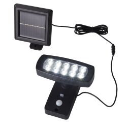 67423BK-PIR Solar Outdoor Wall Light - ABS & Clear Polycarbonate Searchlight