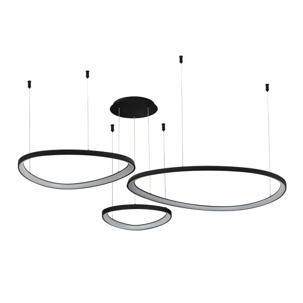 Lampa wisząca AMANDA PENDANT 42+62+82 CCT SWITCH 3-STEP DIMM BK AZ5774 AZzardo