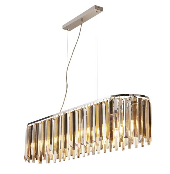 9838-8CC Clarissa 8Lt Lampa wisząca - Chrome & szkło Prisms Searchlight