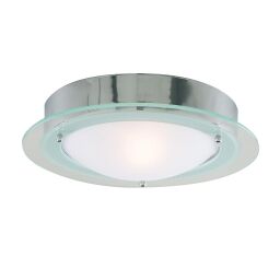 3108CC Belfast Flush - Chrome & Clear Acid szkło, IP44 Searchlight