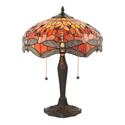 64093 Tiffany Dragonfly flame 2lt lampa stołowa Interiors1900 - rabaty 25% w koszyku
