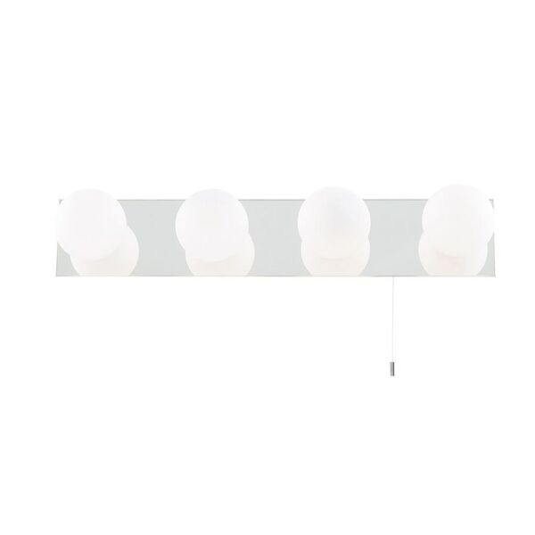 6337-4-LED Global 4Lt LED Kinkiet- Chrome, Mirror & szkło opal, IP44 Searchlight