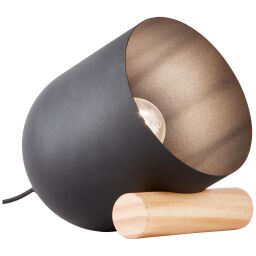 93043/76 Lampa stołowa Koji czarny / kolor drewna