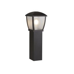6591-730 Seattle Słupek ogrodowy - czarny & Clear Frosted Panels, IP44 Searchlight
