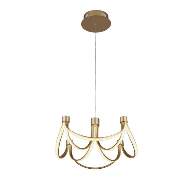 58184-8GO Signature 8Lt LED Lampa wisząca - złoty & Opal Searchlight