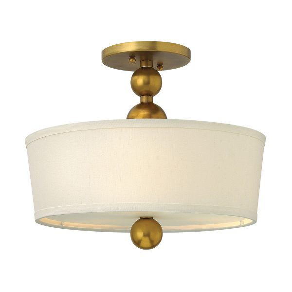 HK-ZELDA-SF-VS Zelda 3 Light Semi-Flush – Mosiądz Vintage Elstead - Mega RABATY w koszyku %