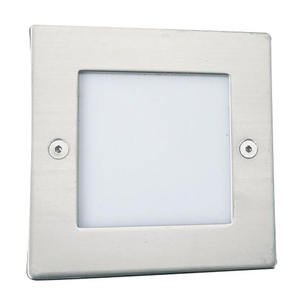 9907WH Ankle LED Indoor/zewnętrzny Recessed Square - Chrome & biały Searchlight