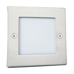 9907WH Ankle LED Indoor/zewnętrzny Recessed Square - Chrome & biały Searchlight
