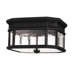FE-COTSLN-F-BK Cotswold Lane 2 Light Flush Sufitowy uchwyt sufitowy – czarny Elstead - Mega RABATY w koszyku %