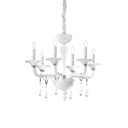 068183 Lampa wisząca miramare sp6 white Ideal Lux - Mega RABATY w koszyku %