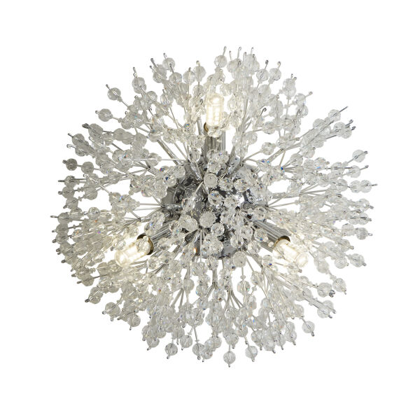 83420-3CC Sunburst 3Lt Wall light - Chrome Metal & Glass Beads Searchlight