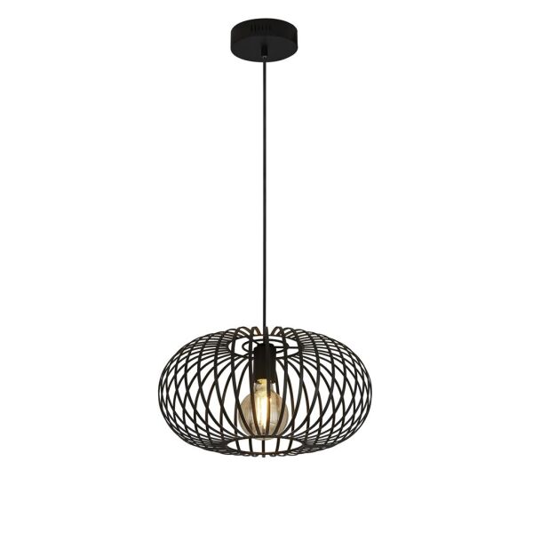 59901-1BK Avery Semi Flush Lampa sufitowa - czarny Metal Searchlight