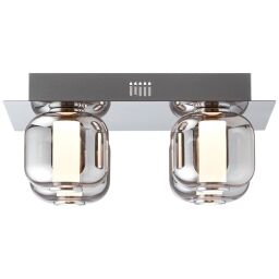 G97177/93 Rafa LED lampa sufitowa 4-płomieniowa chrom / przydymione szkło