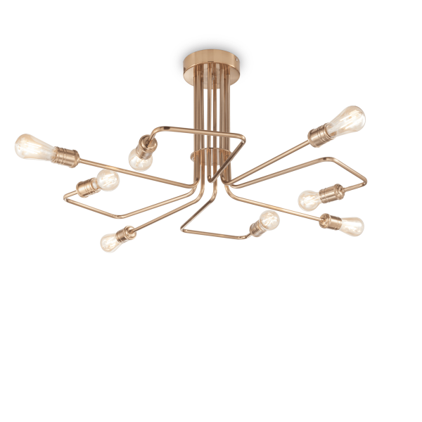 160313 Plafon triumph pl8 antique brass Ideal Lux - Mega RABATY w koszyku %