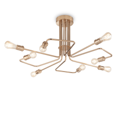 160313 Plafon triumph pl8 antique brass Ideal Lux - Mega RABATY w koszyku %