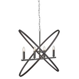 8244-4PW Hoopla 4Lt Lampa wisząca - Pewter Metal Searchlight