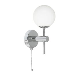 4337-1-LED Global LED łazienkowy Kinkiet - Chrome, Mirror & Opal, IP44 Searchlight