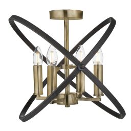 8344-4BZ Hoopla 4Lt Semi-Flush Lampa sufitowa - brązowy Metal Searchlight