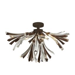 2573-3BR Shake 3Lt Lampa wisząca -  brązowy & Clear szkło Searchlight
