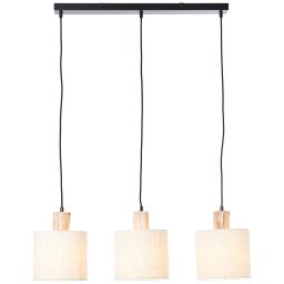 99538/96 Pia Lampa wisząca 3flg Balken czarny/naturalna Brilliant