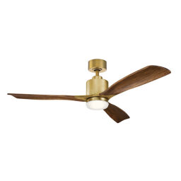 KLF-RIDLEY2-52-NB Wentylator sufitowy Ridley II – 132 cm – Naturalny mosiądz Elstead  - Mega RABATY w koszyku %
