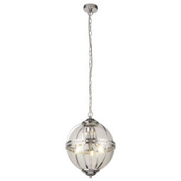 44213-3CC Coronet 3-Light Chrome Silver Pendant Light Searchlight