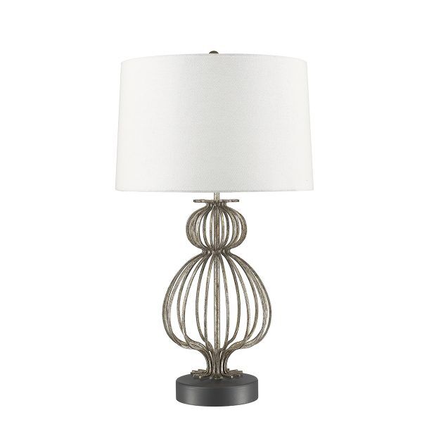 GN-LAFITTE-TL-SV Lampa stołowa Lafitte 1 – postarzane srebro Elstead - Mega RABATY w koszyku %