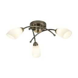 8183-3AB Opera 3Lt Flush Lampa sufitowa antyczny mosiądz Searchlight