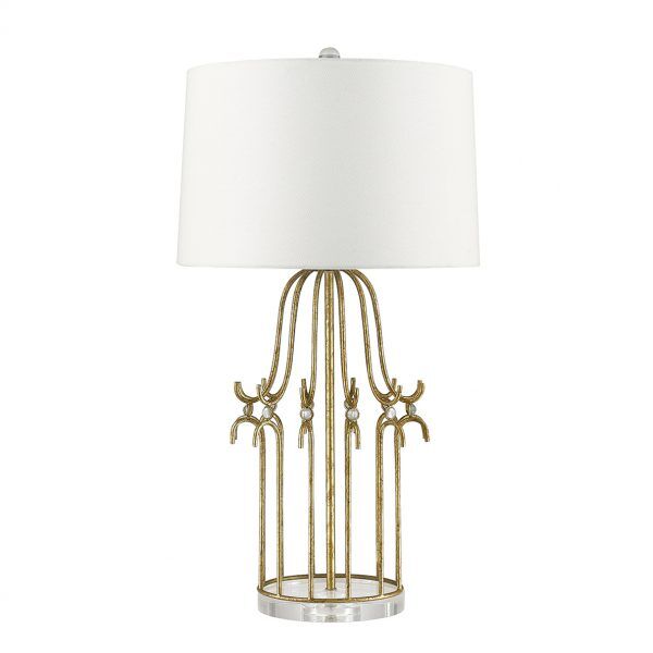 GN-STELLA-TL-GD Lampa stołowa Stella 1 – postarzane złoto Elstead - Mega RABATY w koszyku %