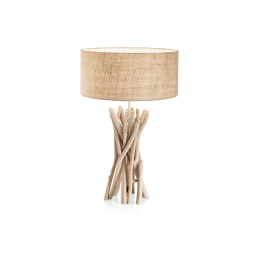 129570 Lampa stołowa driftwood tl1 wood Ideal Lux - Mega RABATY w koszyku %