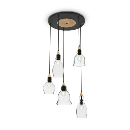 103174 Lampa wisząca gretel sp5 black Ideal Lux - rabaty 27% w koszyku