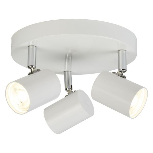 3173WH Rollo 3Lt Round reflektorek - biały Metal Searchlight